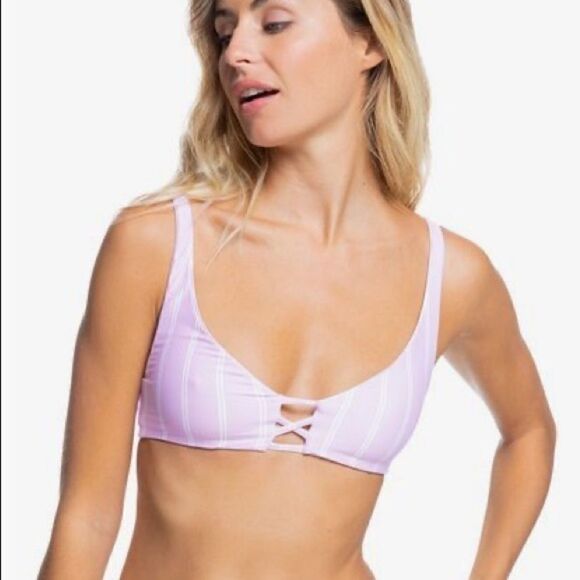 Roxy Sea & Waves Purple Reversible Triangle Bikini Size Medium - Picture 4 of 8